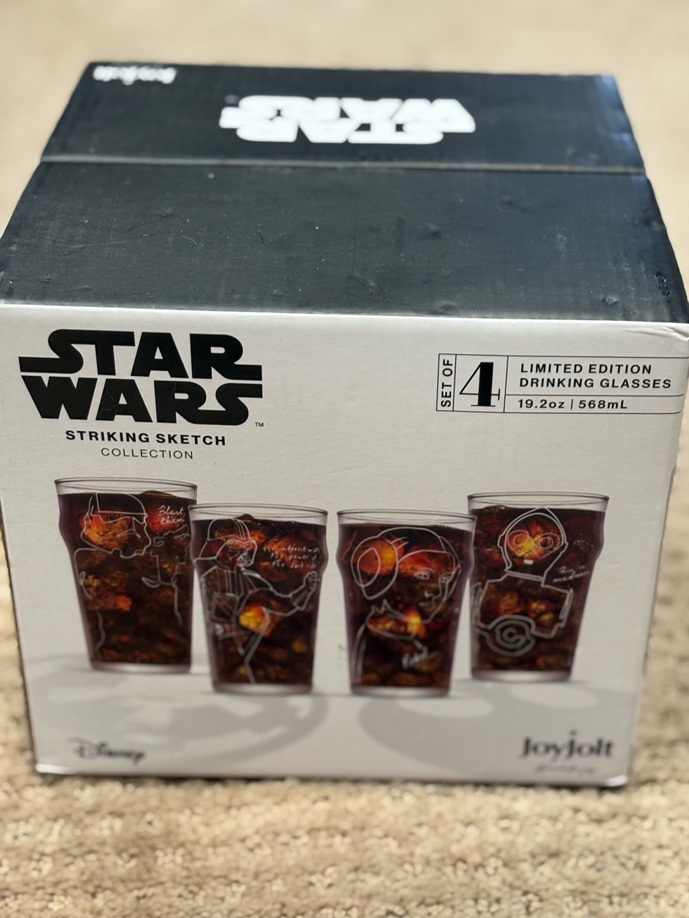 Star Wars Striking Sketch Glasses 4 JoyJolt New In Box